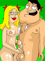 Cartoon dad stan fucks his awesome blonde wife francine while in private.