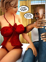 Black lad becomes a furious monster when fucking a hottie in red lingerie