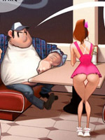 Lovely hotties in pink are always ready to serve any toon guy