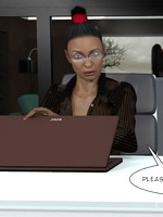 Cool 3d xxx toon with hot brunette trying to seduce her ebony lady-boss