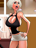 Horny busty mom of hot blonde girl wants to fuck with her nerd school friend