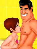 Roxanne from porn megamind and queen elinor from brave giving awesome handjobs