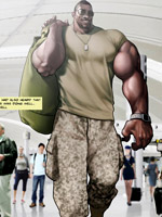 Big black toon guy is ready for fucking mission