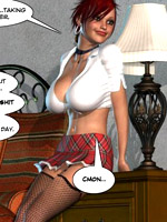 Big boobed 3d shemale gets her balls sucked dry by pretty young babe.